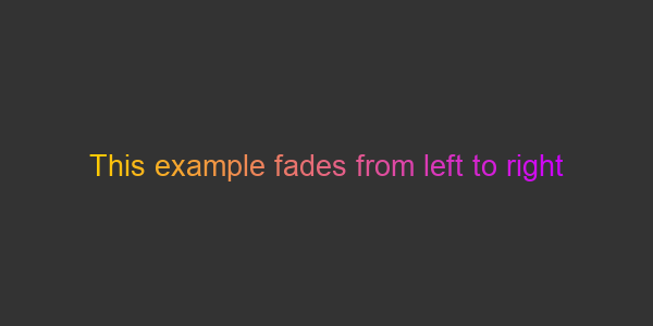 Example: Horizontal Gradient